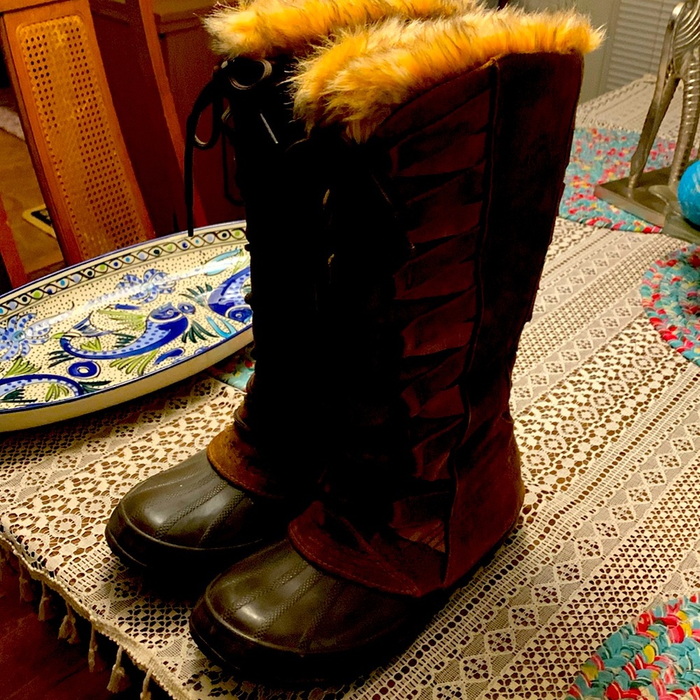 Sorel boots waterproof brown swade fo for